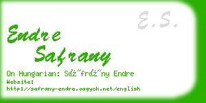 endre safrany business card